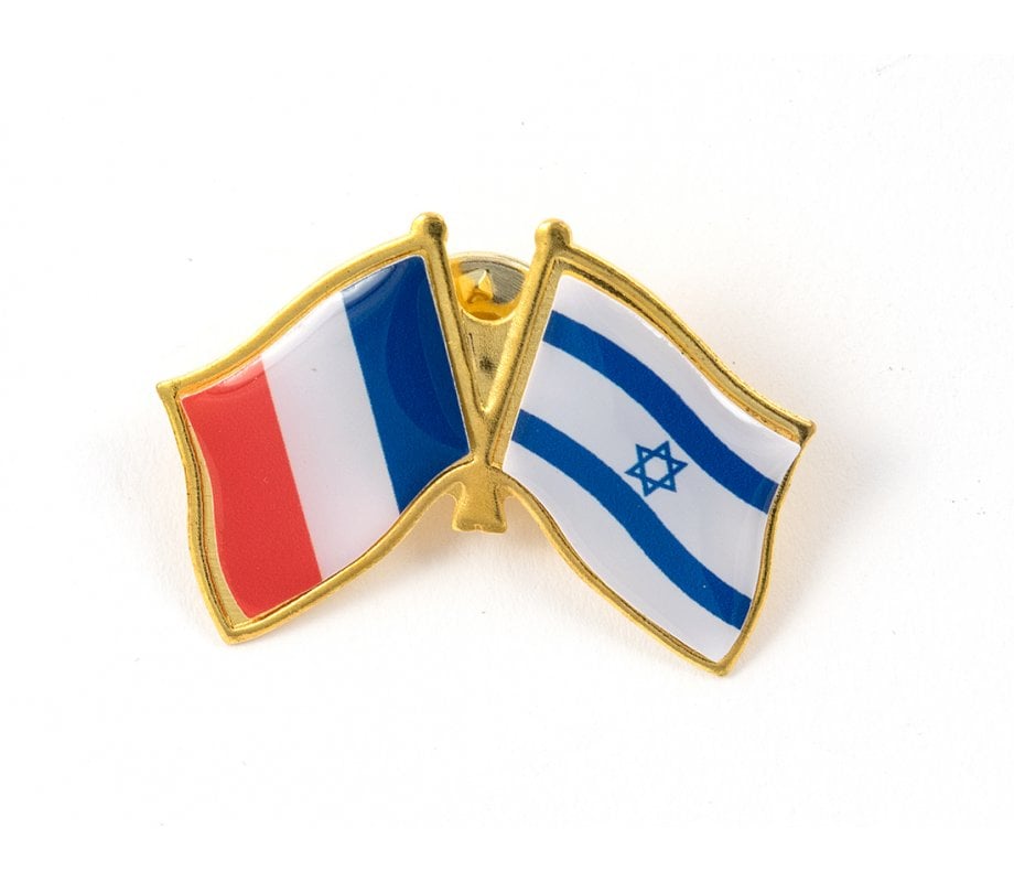 Israel-France Flags Lapel Pin