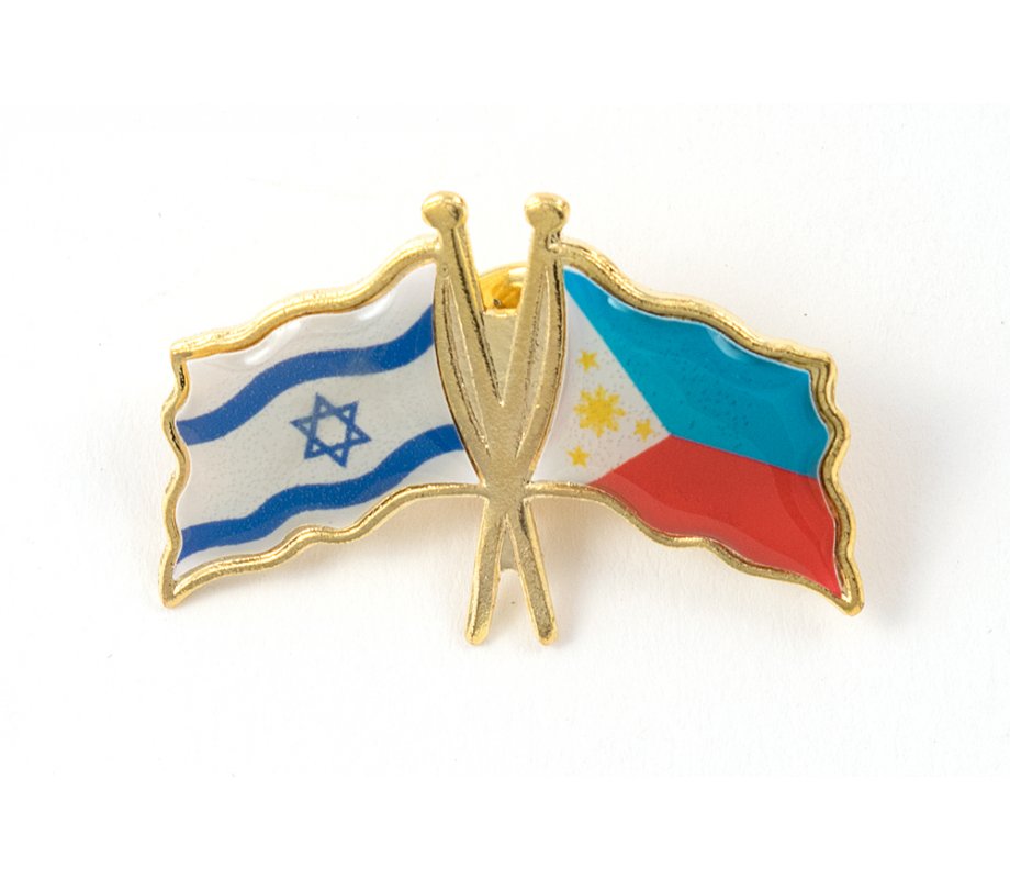 Israel & Colombia Friendship Flag Metal Lapel Pin Hat/Shirt Badge Star Of David 