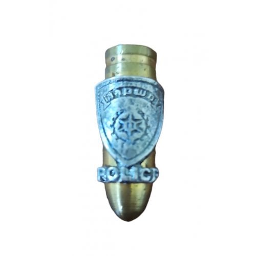 Israeli Army Bullet Bronze Pendant - Israel Police Symbol