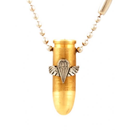 Israeli Army Bullet Bronze Pendant - Paratroopers Symbol