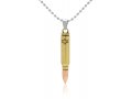 Israeli Army M-16 Rifle Bullet Pendant with Star of David Emblem