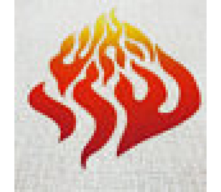 Ivory Colored Tablecloth Decorated with Breslev Flame Design - Haésh Sheli