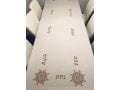 Ivory Colored Tablecloth with Hebrew Blessing Words and Mandala Images - Gold