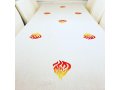 Ivory Tablecloth with Breslev Flame Design