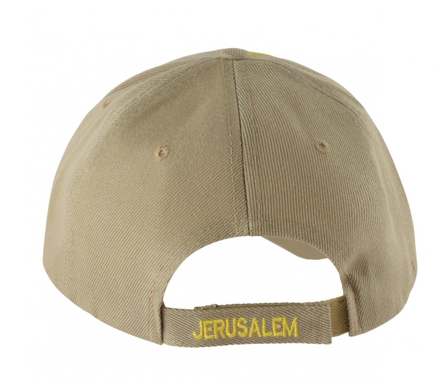 Jerusalem Baseball Cap with Menorah Emblem