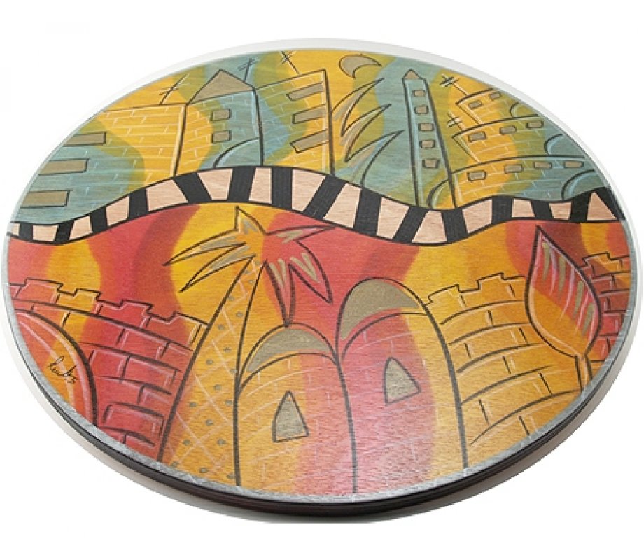 Jerusalem Lazy Susan Composi by Kakadu Art