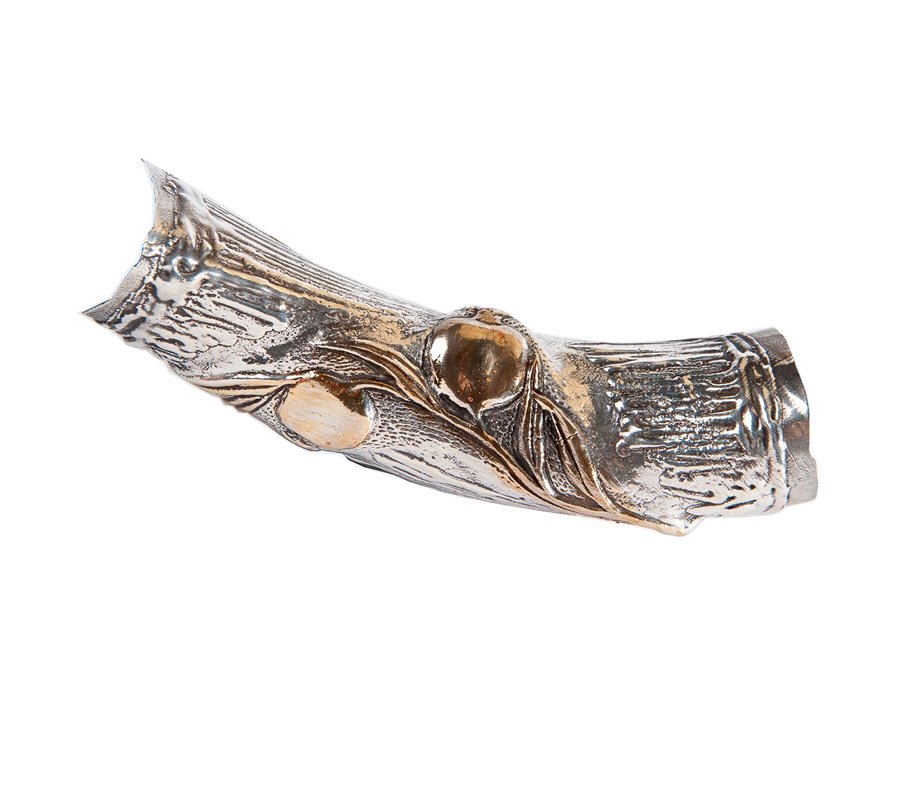Jerusalem Pomegranate Sterling Silver Yemenite Shofar