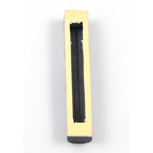 Jerusalem Stone Mezuzah Case with Western Wall Image, Black and White - 4.3