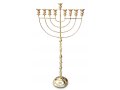 Jumbo Size Gold Chanukah Menorah for Synagogue or Public Place - 64 Inches