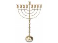 Jumbo Size Gold Chanukah Menorah for Synagogue or Public Place - 64 Inches