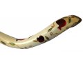 Jumbo Yemenite Hand Painted Shofar - Red Pomegranate