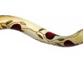 Jumbo Yemenite Hand Painted Shofar - Red Pomegranate