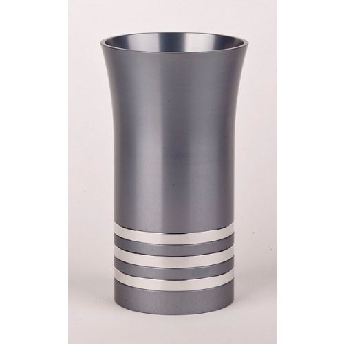Kiddush Cup By Agayof - Grey With Stripes