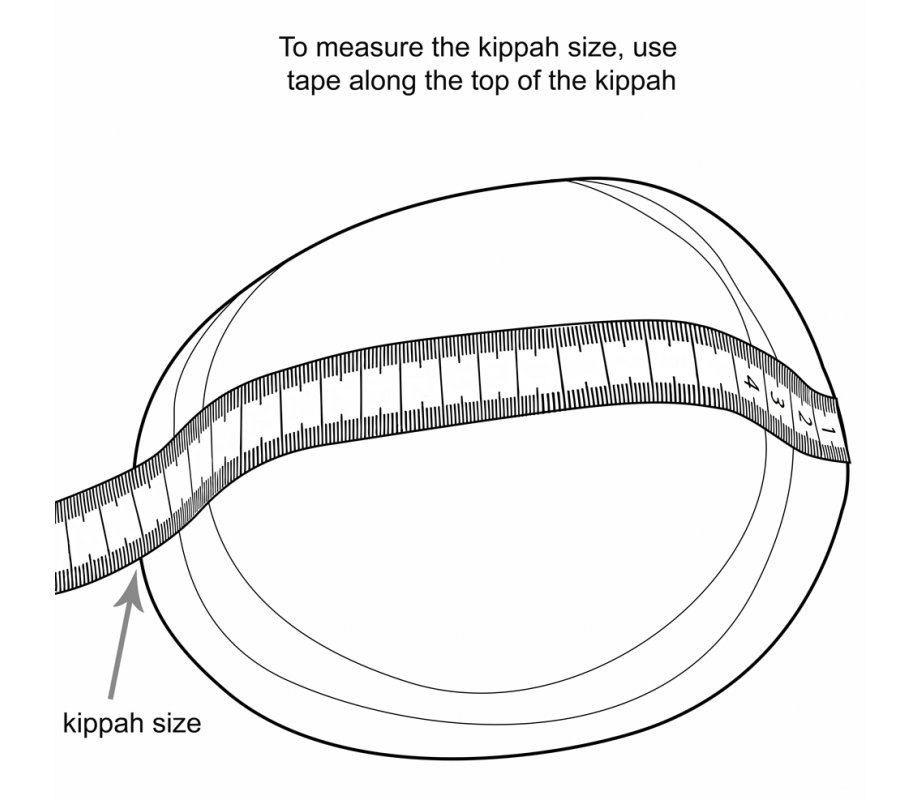 Knitted Kippah with Black, White and Maroon Stripes - Option for Sizes