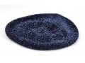 Knitted Women's Snood Beret with Inner Elastic Drawstring - Blue