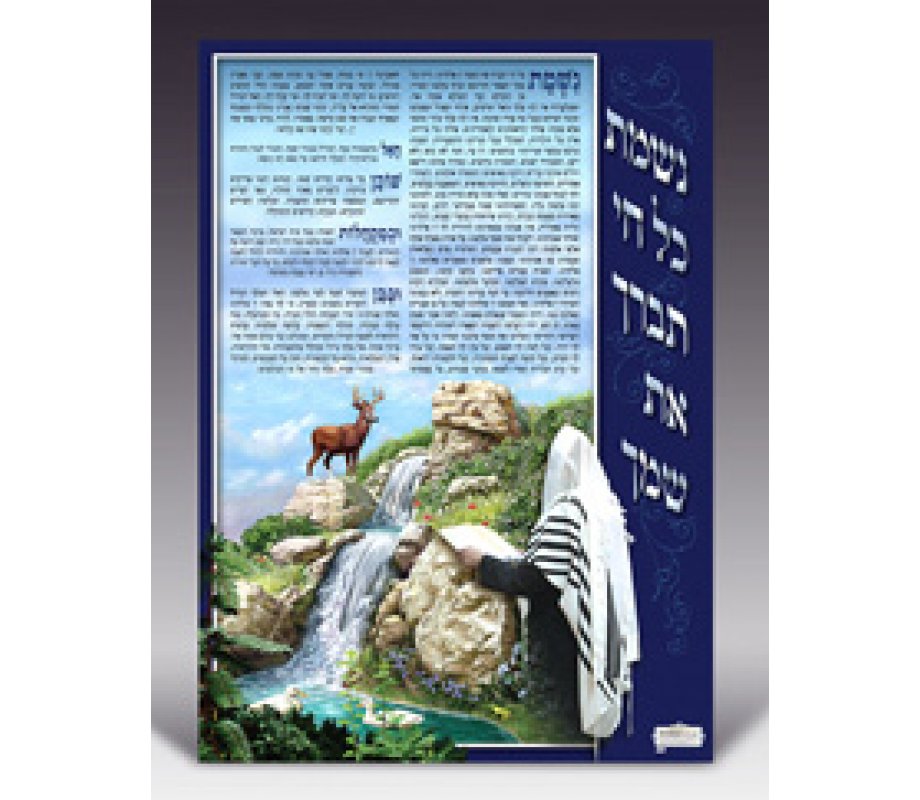 Laminated Colorful Wall Poster - Nishmat Kol Chai
