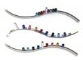 Laura Cowan Colorful Curving Slide Magnet Hanukkah Menorah