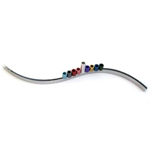 Laura Cowan Colorful Curving Slide Magnet Hanukkah Menorah