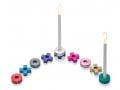 Laura Cowan, Dual Purpose Tic Tac Toe Game and Hanukkah Menorah - Multicolor