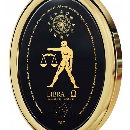 Libra Zodiac Pendant by Nano Jewelry