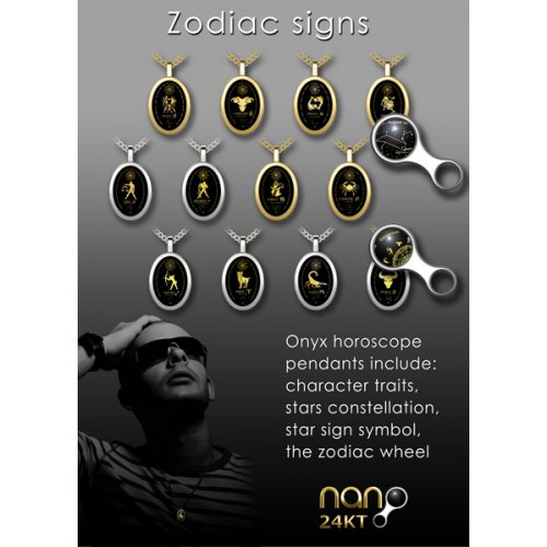 Libra Zodiac Pendant by Nano Jewelry