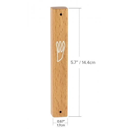 Light Brown Natural Wood Mezuzah Case