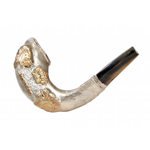 Lion of Judah Sterling Silver Ram's Horn Shofar