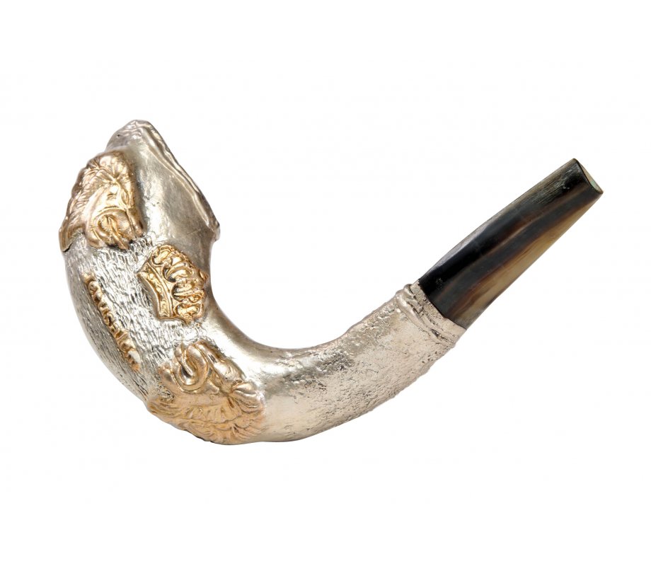 Lion of Judah Sterling Silver Ram's Horn Shofar