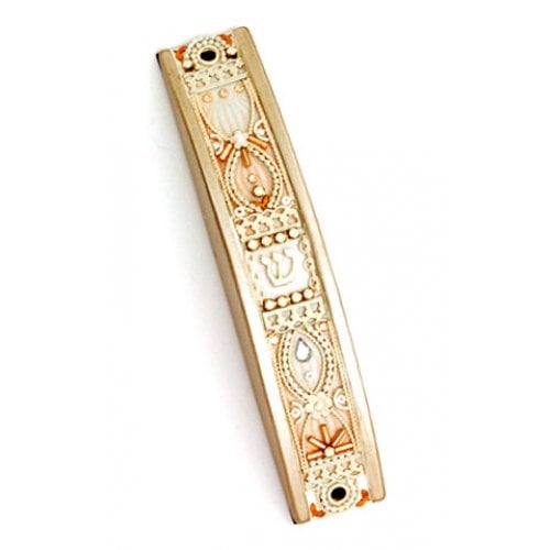 Majestic Curved Pewter Mezuzah Case by Ester Shahaf