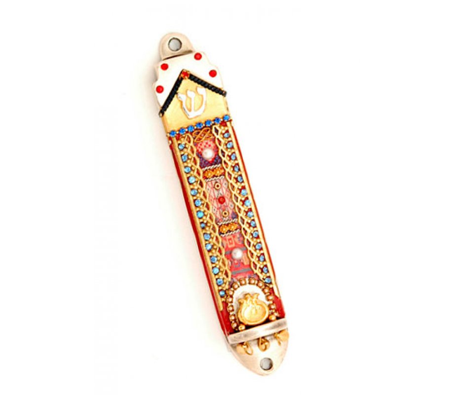 Marrakesh Pomegranate Mezuzah Case by Ester Shahaf