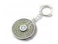 Metal Spinner Key Chain with Jerusalem Star of David Design and Travelers Prayer