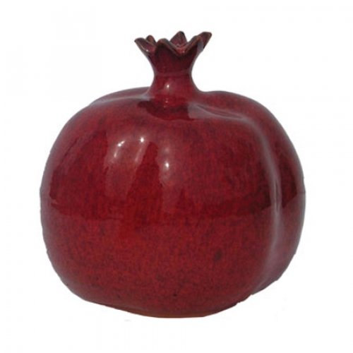 Michal Ben Yosef Decorative Ceramic Pomegranate - Ruby-Red
