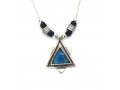 Michal Kirat Star of David Roman Glass Silver Necklace - Demorterite Beads