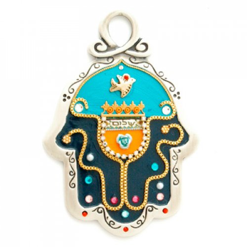 Midnight Black Pewter Hamsa by Ester Shahaf