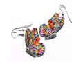 Millefiori Thousand-Flowers Butterfly Earrings