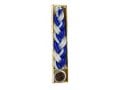 Mini Two in One, Braided Blue and White Havdalah Candle with Small Spice Box