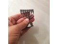 Miniature 7-Branch Menorah for Decoration, Pewter - 2.6 Inches Height