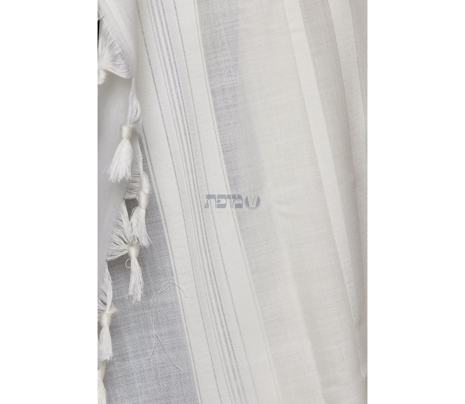 Modim Classic Wool Tallit Prayer Shawl - Pure White