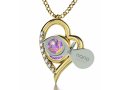 Musical Note Heart Pendant By Nano - Gold Plate