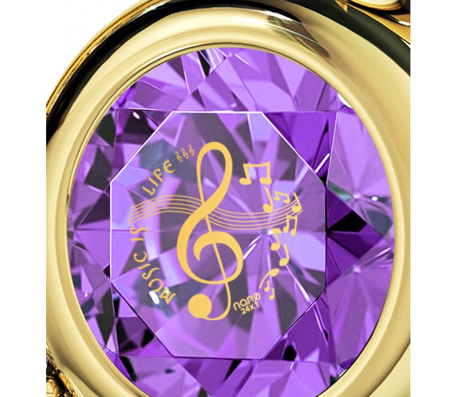 Musical Note Heart Pendant By Nano Gold Plate