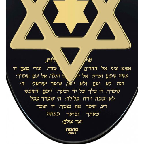 Nano Jewelry Gold Plated Song Of Ascents Star of David Pendant- No Frame
