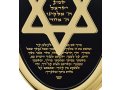 Nano Jewelry Gold Shema Yisrael Star of David Pendant With First Verse