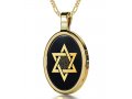 Nano Jewelry Oval Gold Song Of Ascents Star of David Pendant