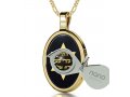 Nano Jewelry Oval Gold Song Of Ascents Star of David Pendant