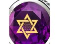 Nano Jewelry Round Silver Star of David Jewelry with Song of Ascents - Purple