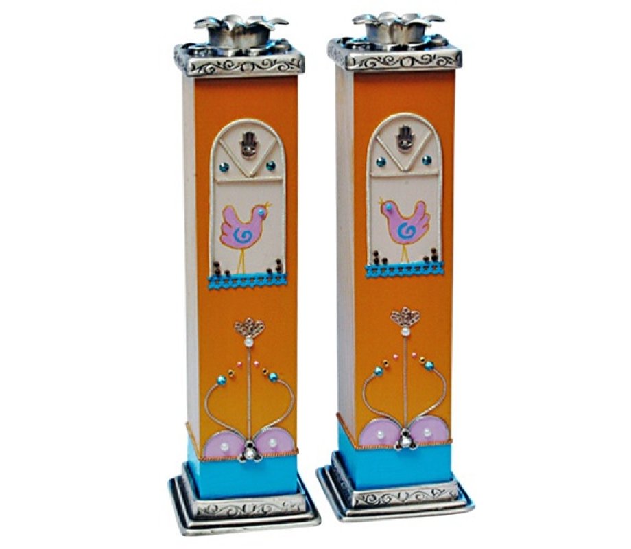 Nature Shabbat Candlesticks