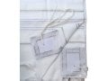 Noam Acrylic Non-Slip Lightweight Tallit Prayer Shawl – Silver and White Stripes