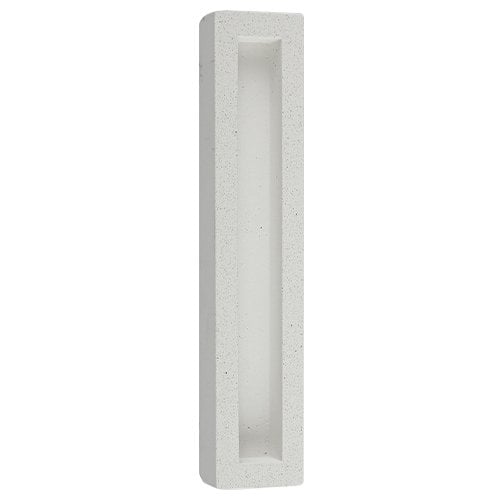 Off White Polyresin Mezuzah Case with Western Wall Design  Decorative Shin