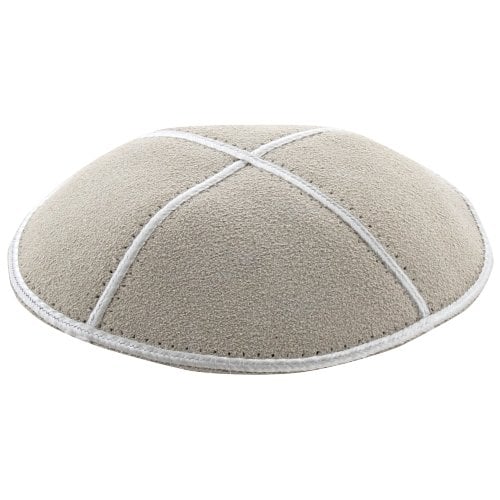 Off White Suede Kippah