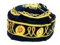 Pack of 3 Velvet and Gold Bucharian Kippah - Assorted Colors